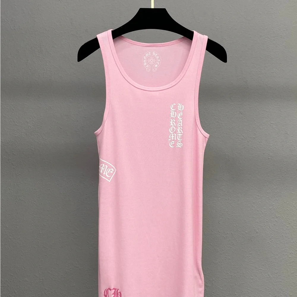 クロムハーツ タンクトップ　ピンク　S Size【L】 CHROME HEARTS クロム・ハーツ LOVE YOU RIB TANKTOP PINK